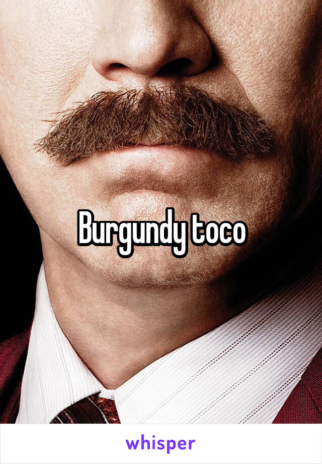 Burgundy toco