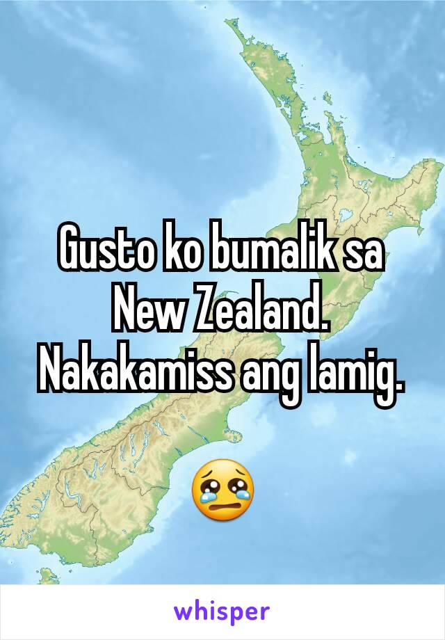 Gusto ko bumalik sa New Zealand.
Nakakamiss ang lamig.

😢