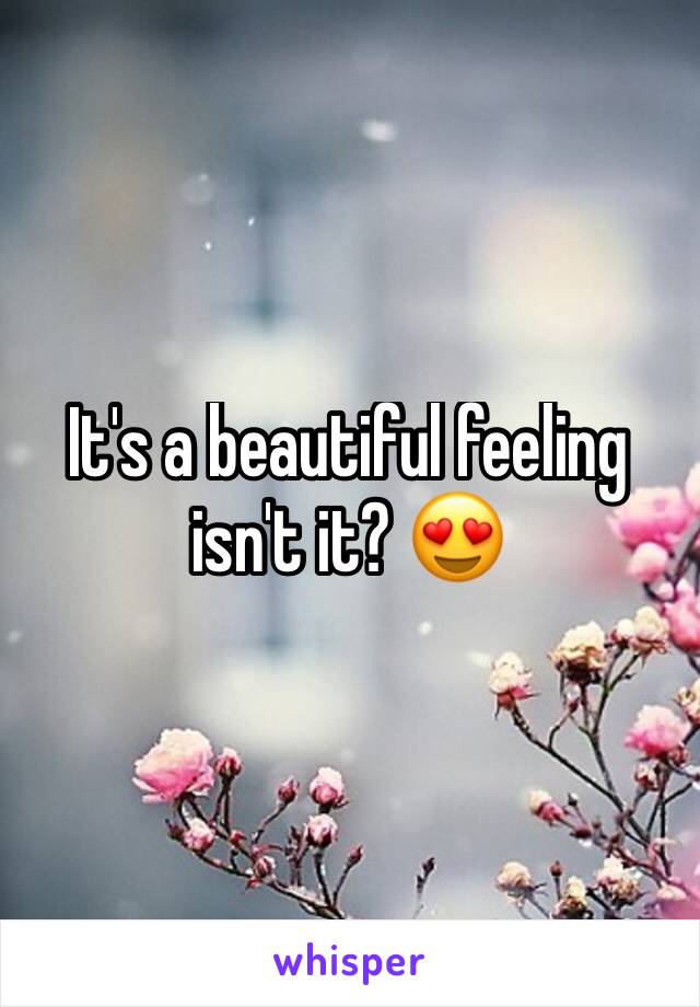 It's a beautiful feeling isn't it? 😍
