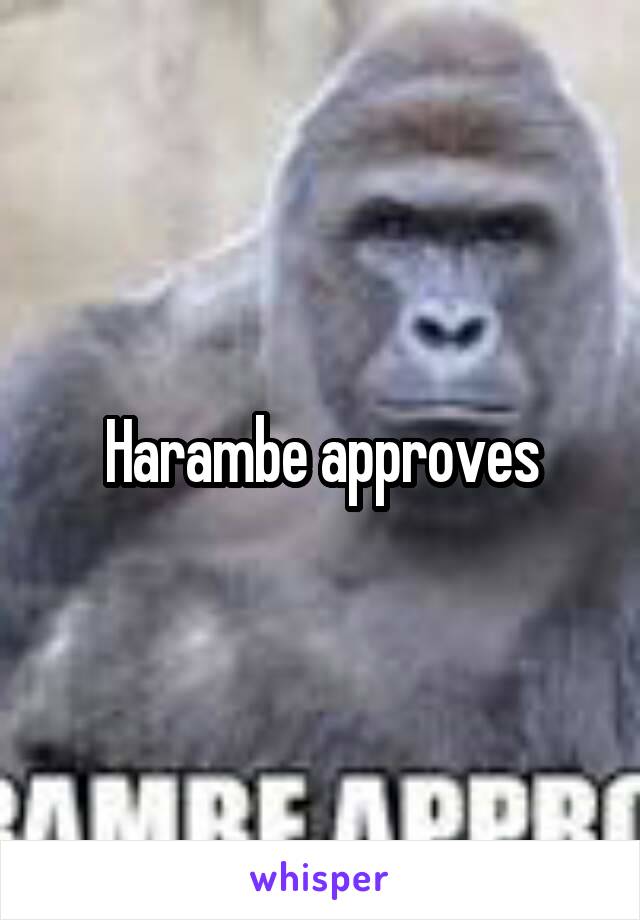 Harambe approves
