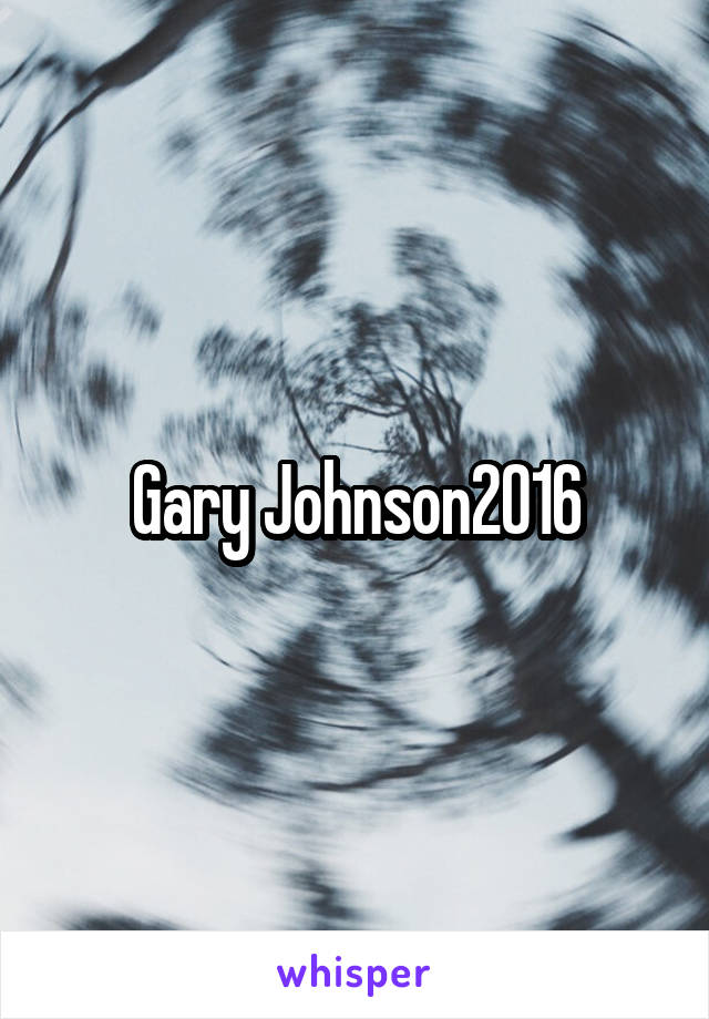 Gary Johnson2016