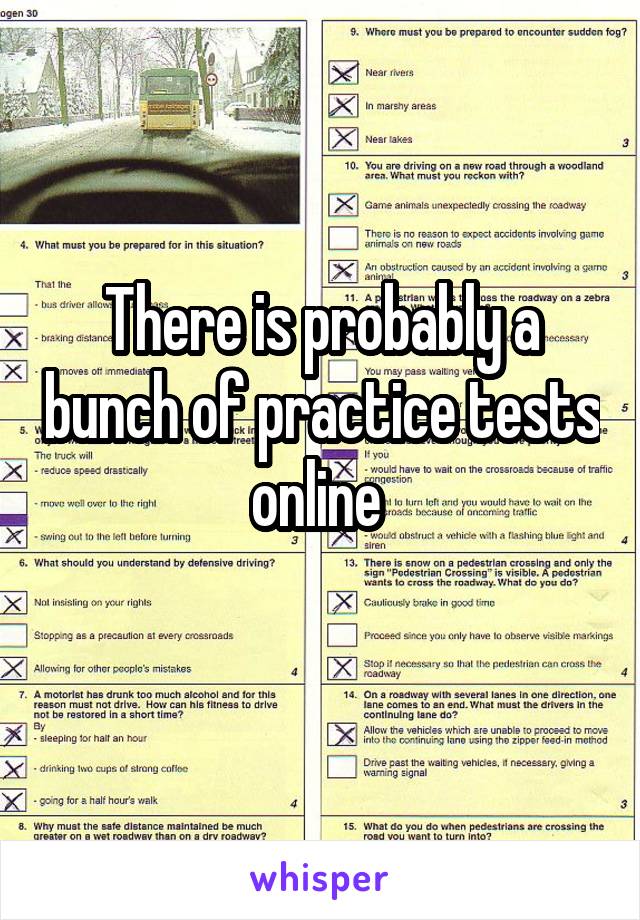 There is probably a bunch of practice tests online 
