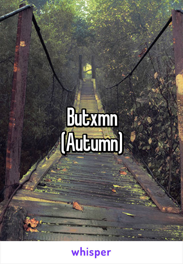 Butxmn
(Autumn)