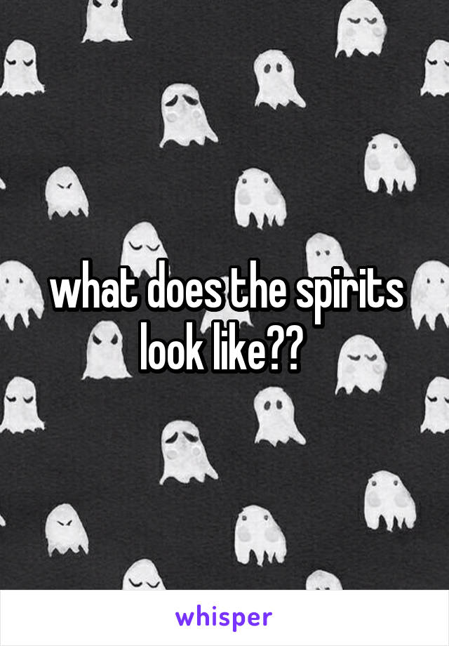 what-does-the-spirits-look-like