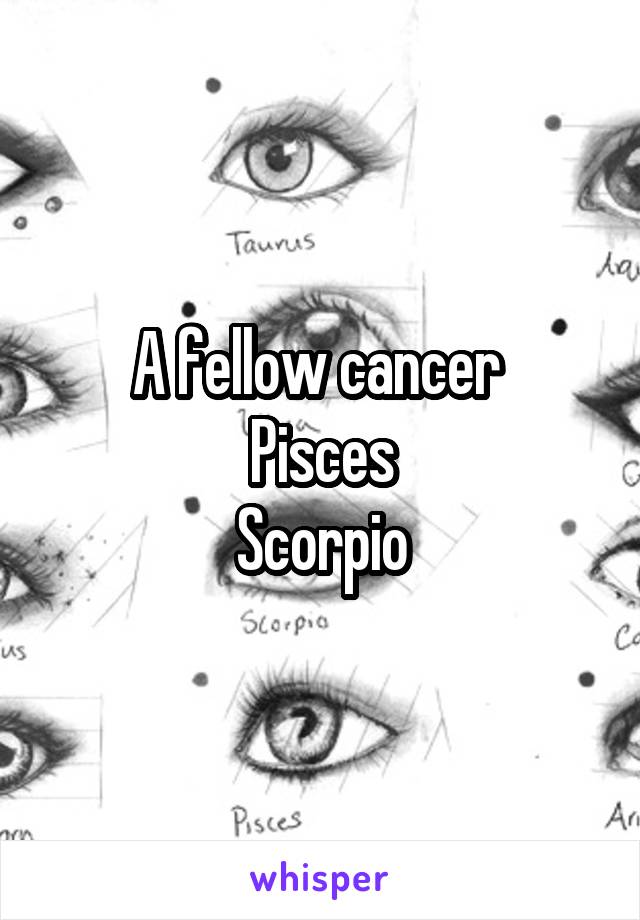 A fellow cancer 
Pisces
Scorpio