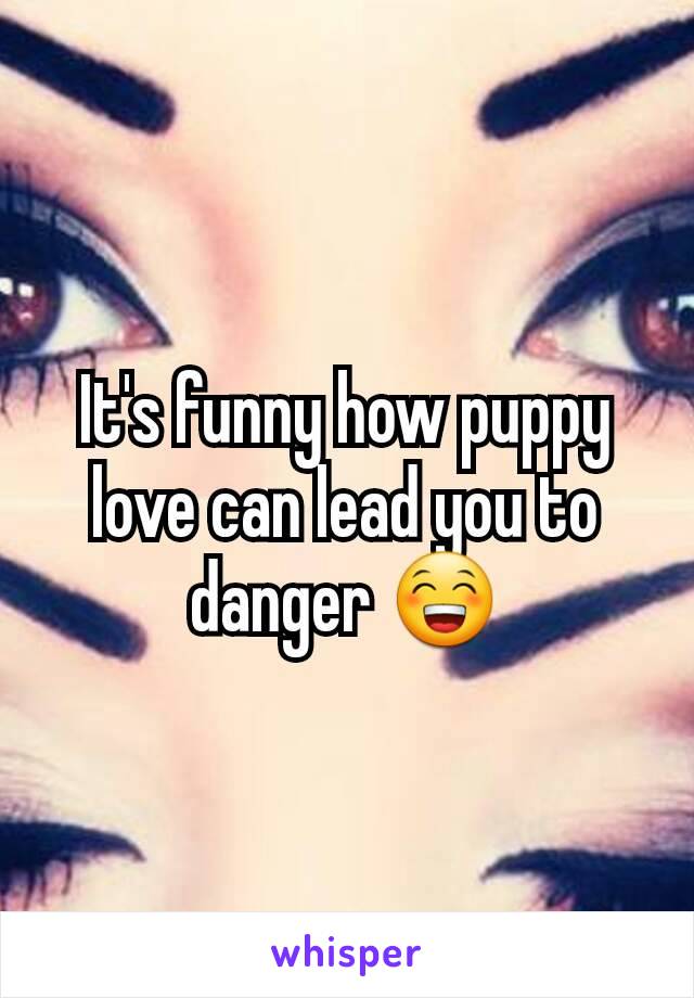 It's funny how puppy love can lead you to danger 😁