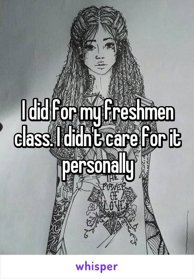 I did for my freshmen class. I didn't care for it personally