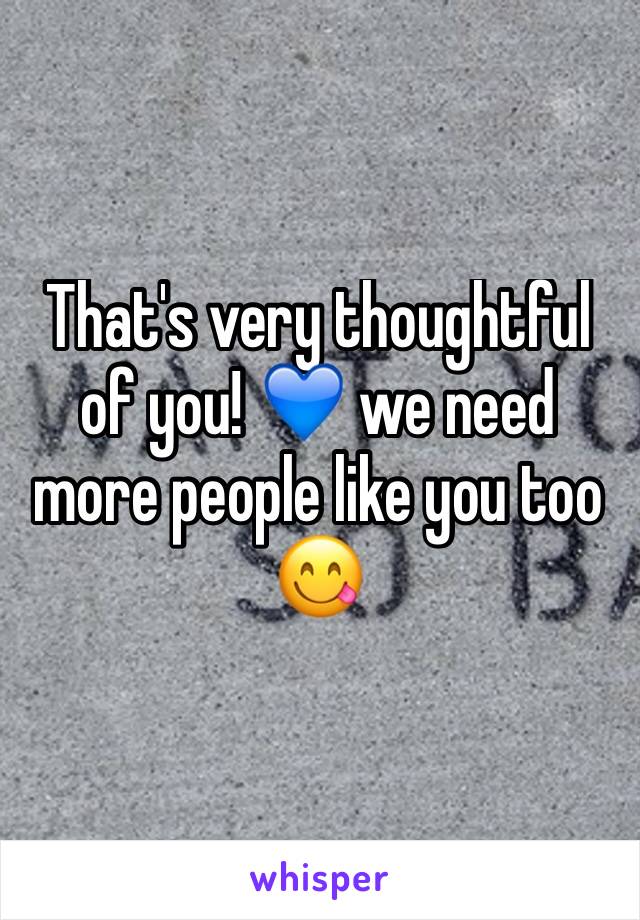 That's very thoughtful of you! 💙 we need more people like you too 😋