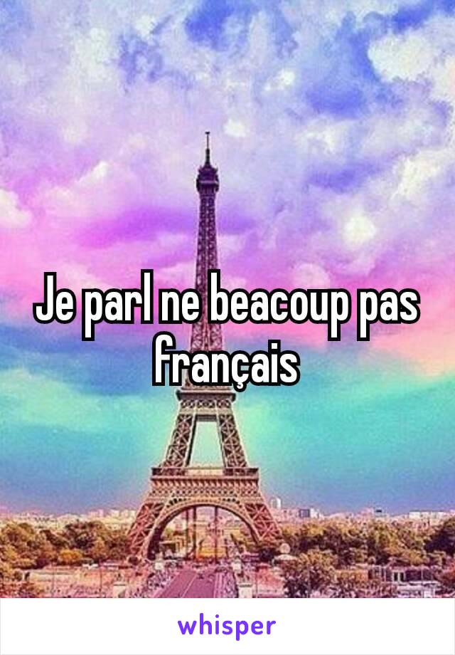 Je parl ne beacoup pas français