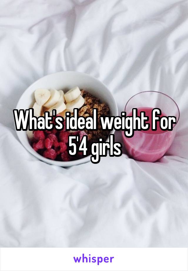 What's ideal weight for 5'4 girls