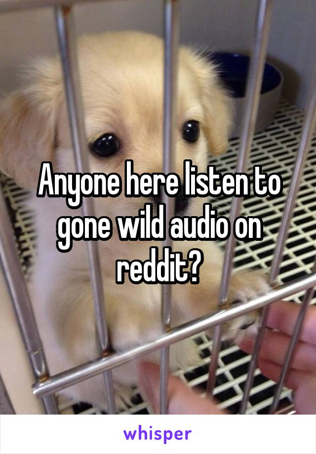 Anyone here listen to gone wild audio on reddit?