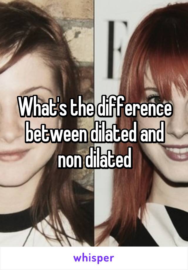 What's the difference between dilated and non dilated