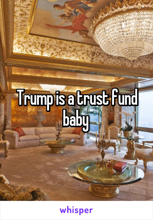 Trump is a trust fund baby 