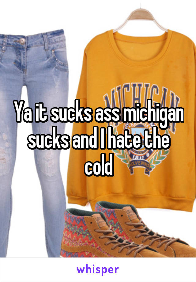 Ya it sucks ass michigan sucks and I hate the cold