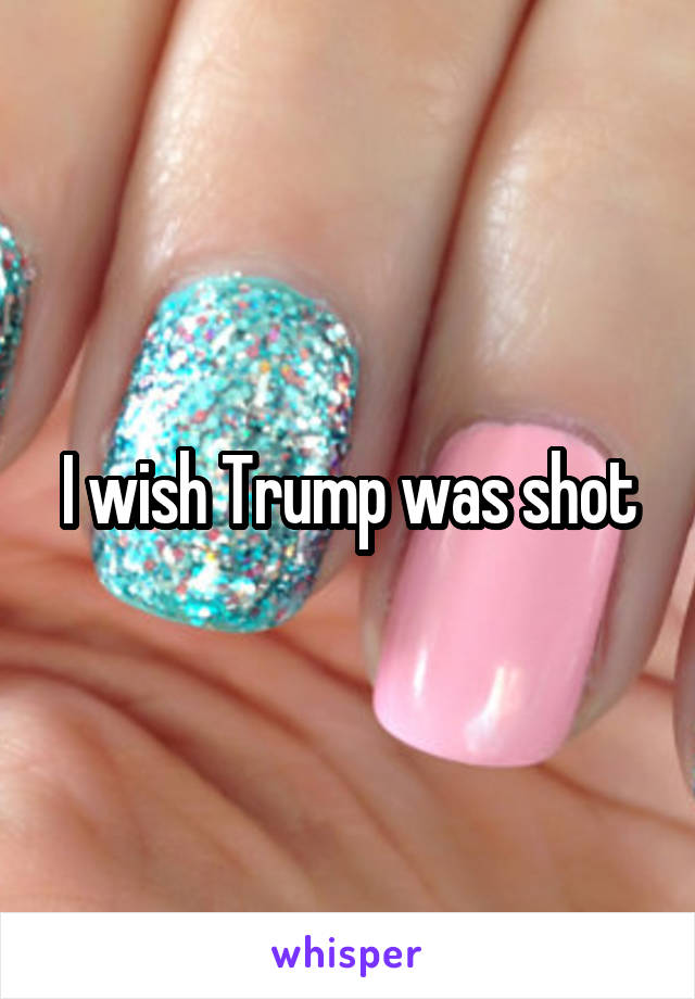 I wish Trump was shot