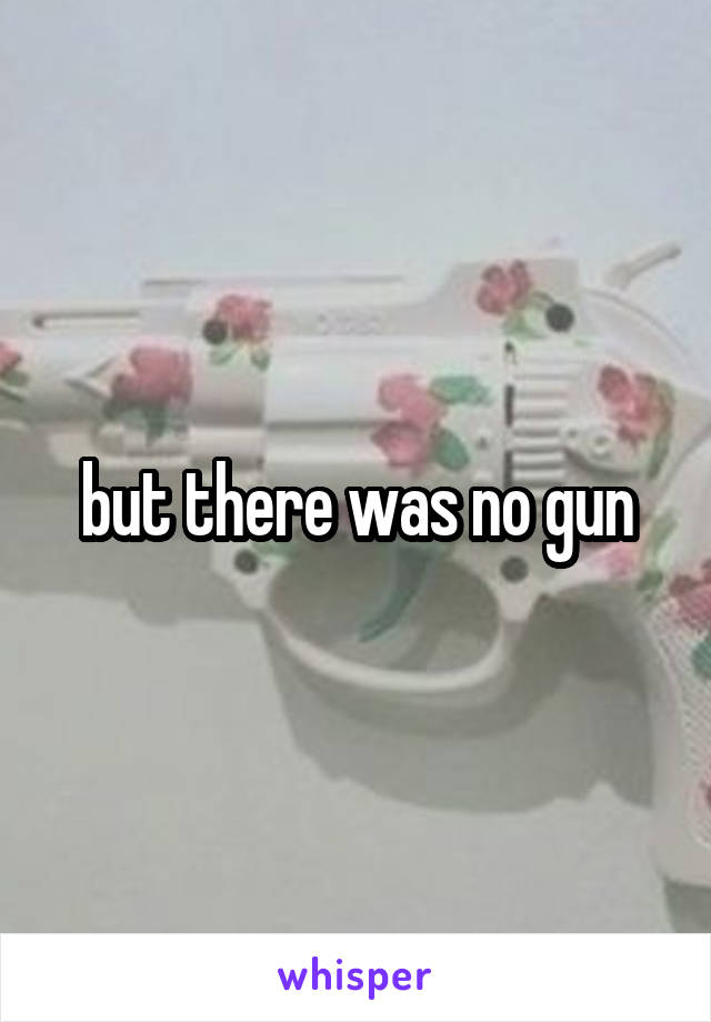 but there was no gun