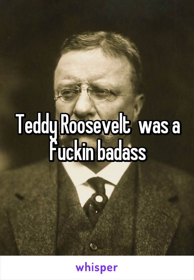 Teddy Roosevelt  was a fuckin badass