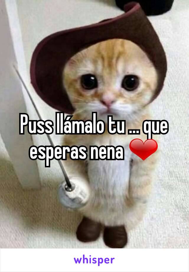 Puss llámalo tu ... que esperas nena ❤