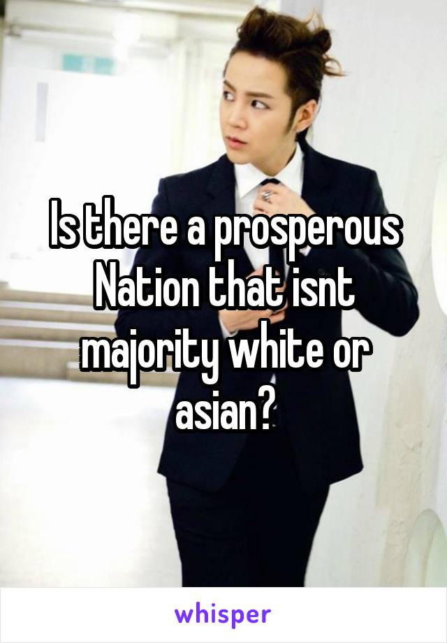 Is there a prosperous Nation that isnt majority white or asian?