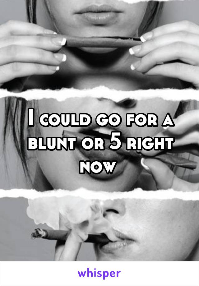 I could go for a blunt or 5 right now 