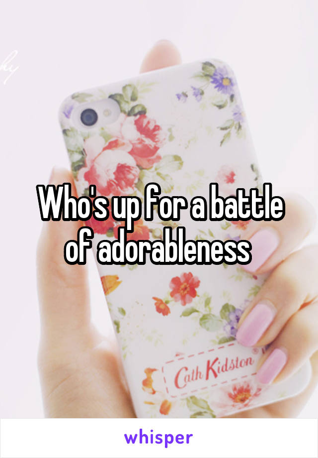 Who's up for a battle of adorableness 