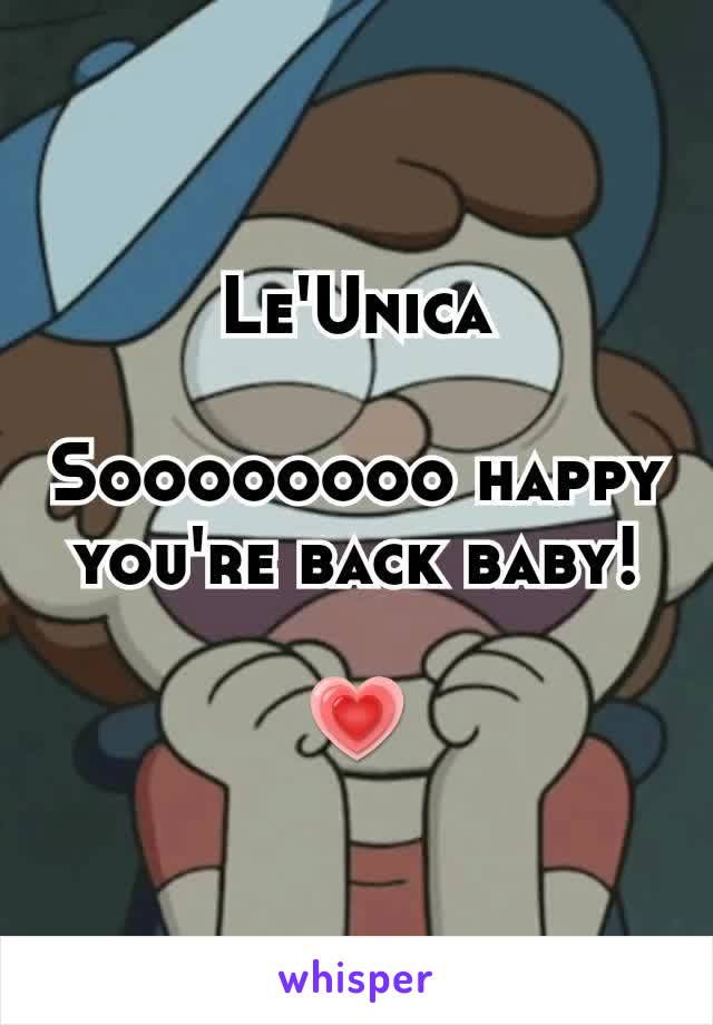 Le'Unica

Soooooooo happy you're back baby!

💗