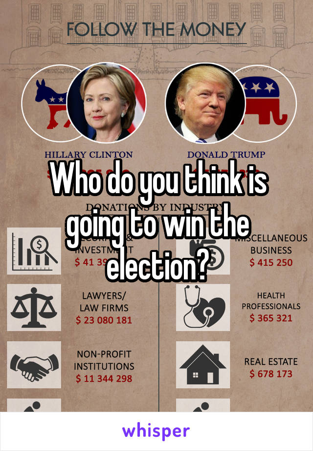 Who do you think is going to win the election?