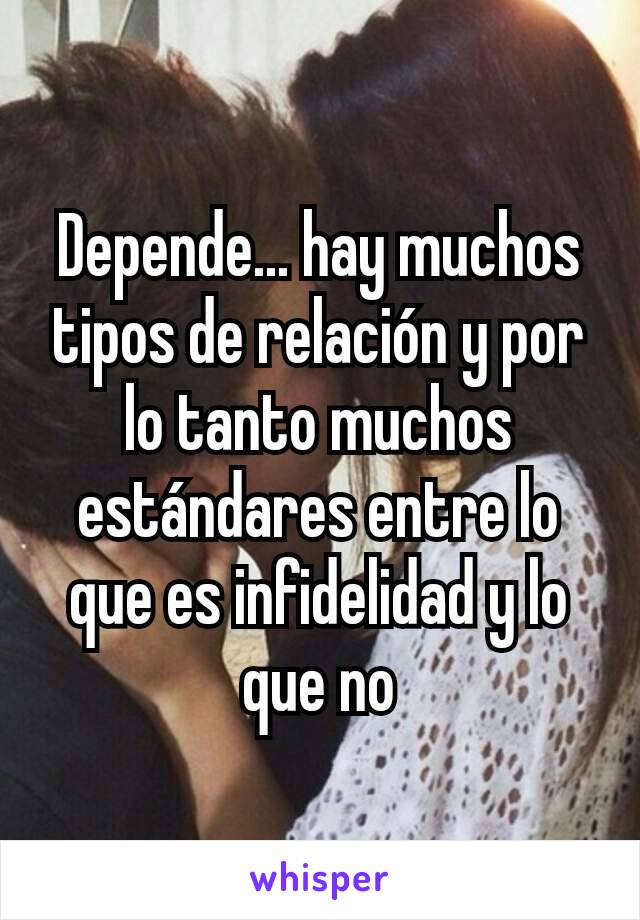 Depende... hay muchos tipos de relación y por lo tanto muchos estándares entre lo que es infidelidad y lo que no