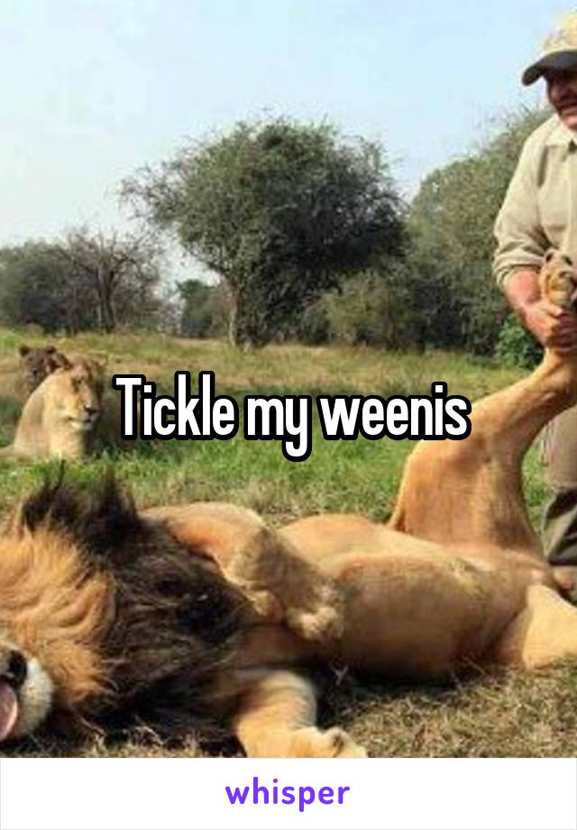 Tickle my weenis