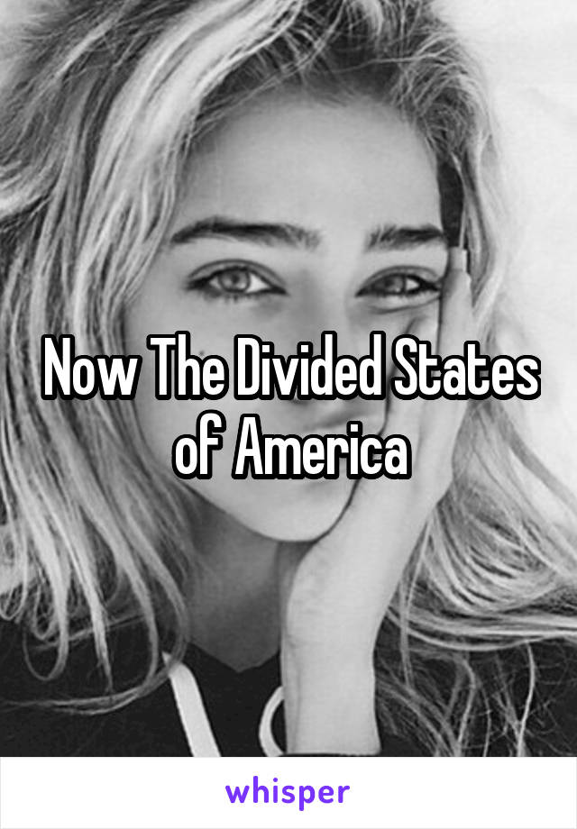 Now The Divided States of America