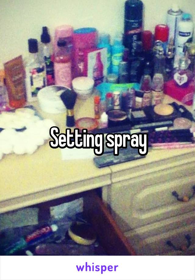 Setting spray