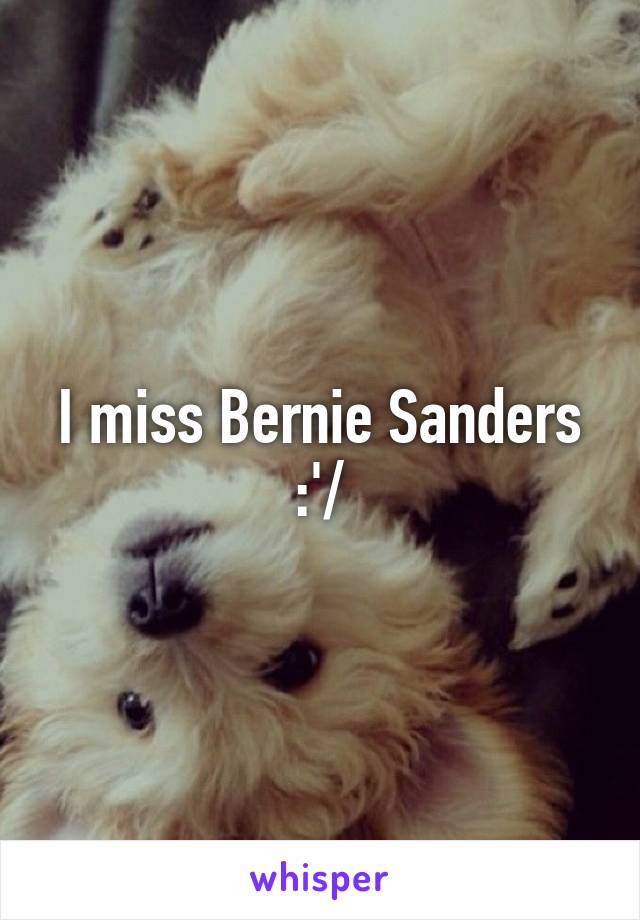 I miss Bernie Sanders :'/