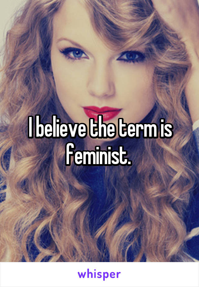 I believe the term is feminist. 