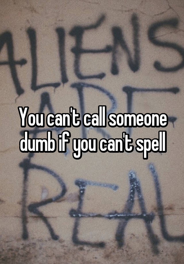 you-can-t-call-someone-dumb-if-you-can-t-spell