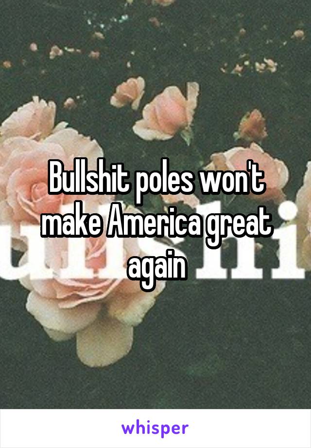 Bullshit poles won't make America great again