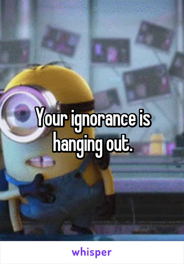 Your ignorance is hanging out.