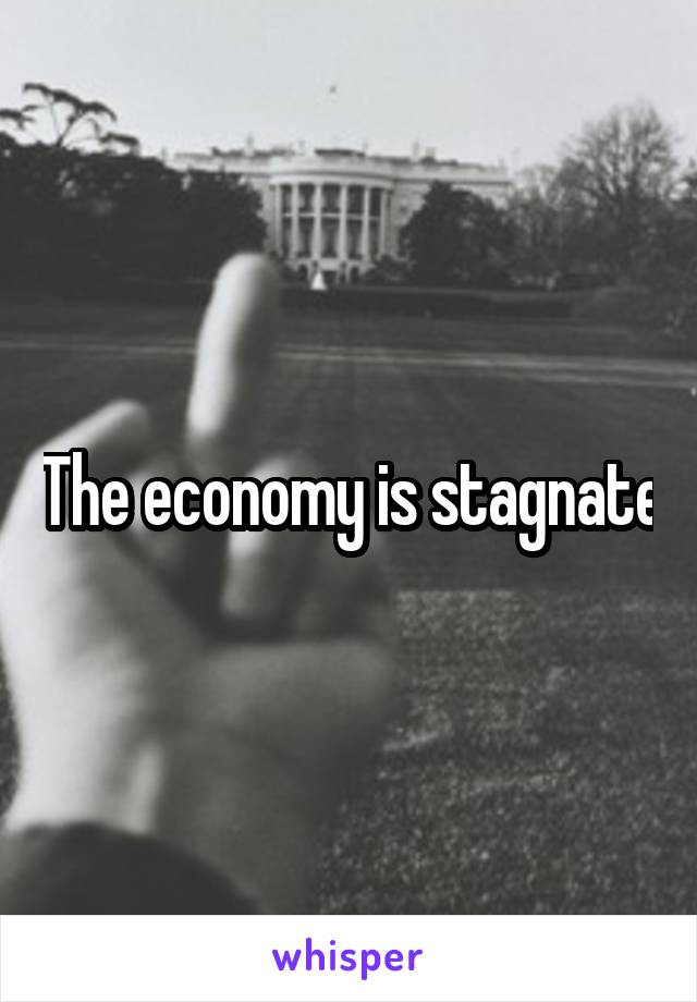 The economy is stagnate