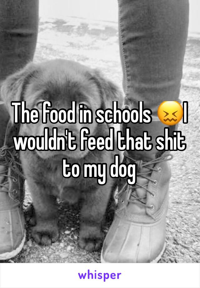 The food in schools 😖I wouldn't feed that shit to my dog