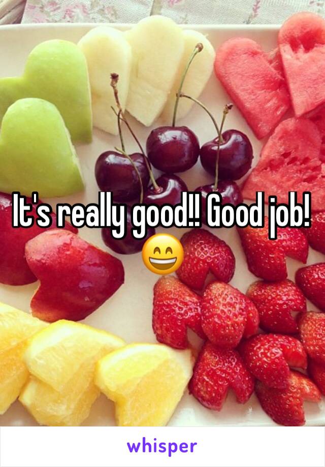 It's really good!! Good job!😄