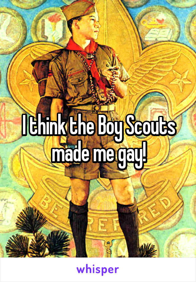 I think the Boy Scouts made me gay!