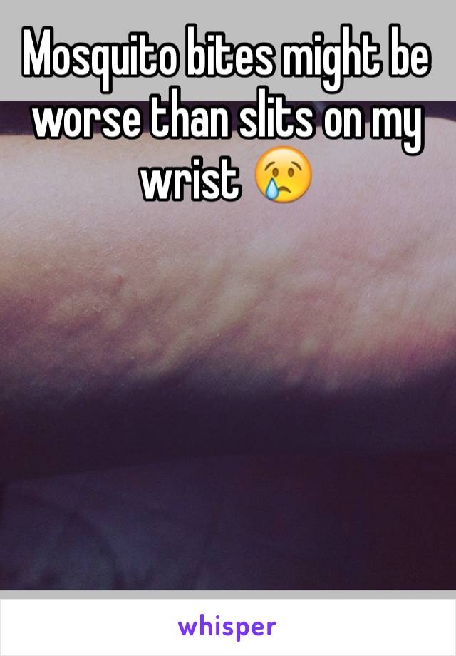 Mosquito bites might be worse than slits on my wrist 😢