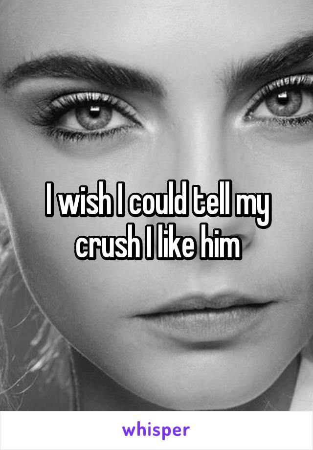 I wish I could tell my crush I like him