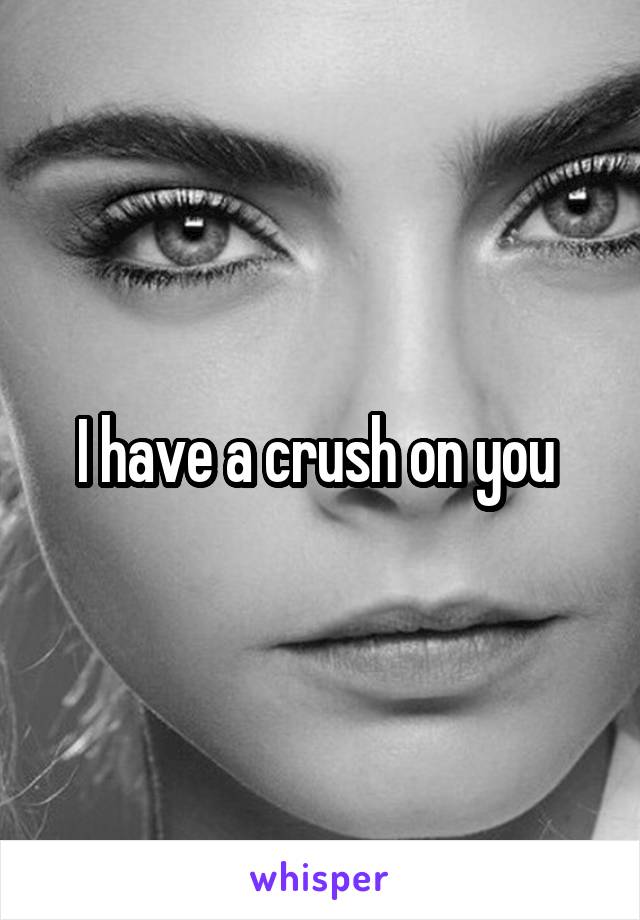 I have a crush on you 