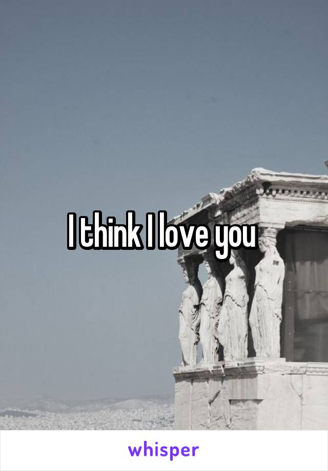 I think I love you 