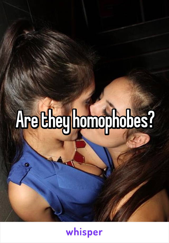 Are they homophobes?