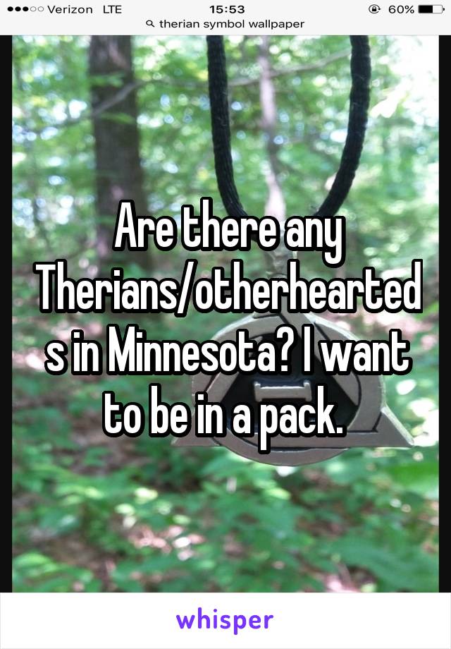 Are there any Therians/otherhearteds in Minnesota? I want to be in a pack. 