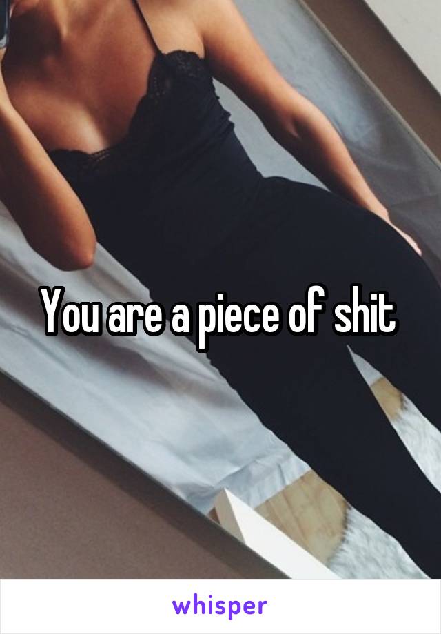 You are a piece of shit 