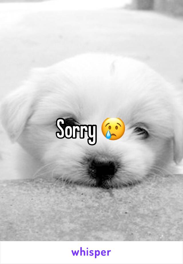 Sorry 😢