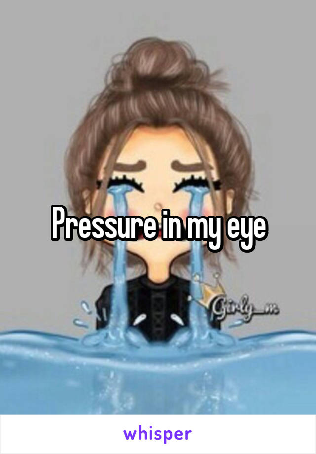 Pressure in my eye