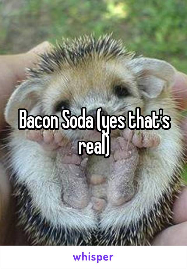 Bacon Soda (yes that's real)